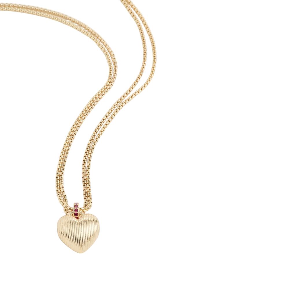 ROXANNE ASSOULIN The Textured Heart Necklace - Picture 4 of 10